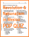 Revolution and Nationalism in Mexico Pop Quiz
