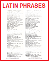 List of Common Latin Words and Phrases