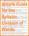 Simple Rules for the Syllabic Division of Words