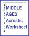 Middle Ages Blank Acrostic Printable