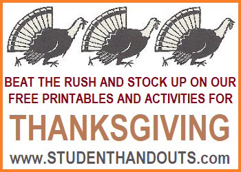 Thanksgiving Freebies - coloring sheets, worksheets, activities, and more. All free!