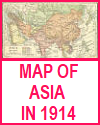 Map of Asia in 1914