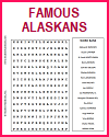 Famous Alaskans Word Search Puzzle
