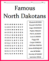 Famous North Dakotans Word Search Puzzle