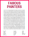 Famous Painters Word Search Puzzles