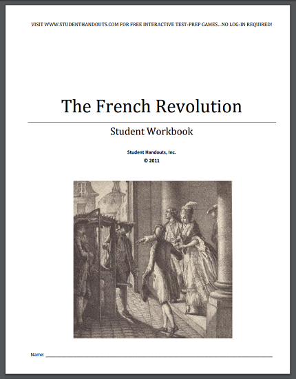 French Revolution Workbook - Free to print (PDF file) for high school World History students.