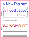 A New England Girlhood by Lucy Larcom (1889) DBQ Handout