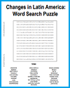 Changes in Latin America Word Search Puzzle