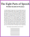 Eight Parts of Speech Word Search Puzzle