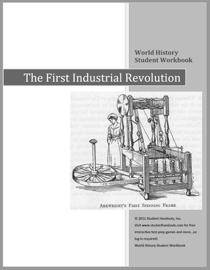 First Industrial Revolution - History Workbook for High School World History Students - Free to Print (PDF File)