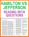 Hamilton vs. Jefferson Reading witrh Questions