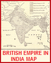 Map of the British Raj in India, 1785-1900