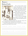 Medieval Castle Coloring and Writing Sheet
