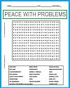 Peace with Problems Word Search Puzzle