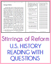 Stirrings of Reform Reading with Questions