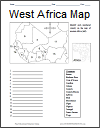West Africa Map Worksheet