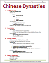 Chinese Dynasties Brief History Outline