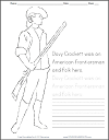 Davy Crockett Coloring Page
