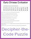 Early Chinese Civilization Decipher-the-Code Puzzle