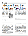 George III and the American Revolution Workbook for Grades 1-3