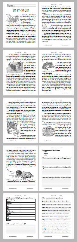 "The Kit-cat Club" Story Workbook - Free to print (PDF file).