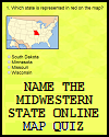 Name the Midwestern State Online Map Quiz