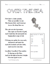 Over the Sea Poem Worksheet