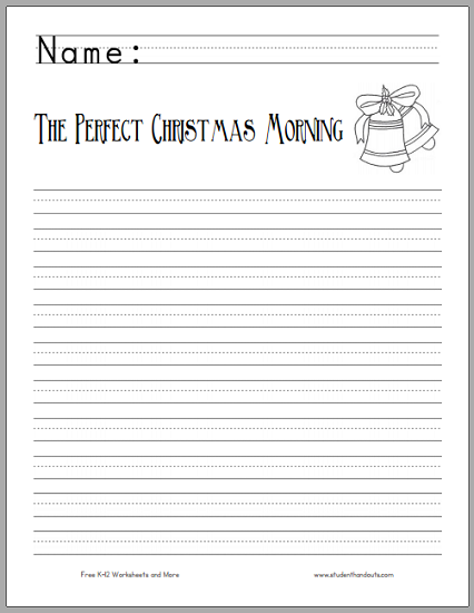 Perfect Christmas Morning Writing Prompt for Kids - Free to print (PDF file).