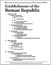 Establishment of the Ancient Roman Republic Outline