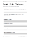 Social Media Madness #2 - Free printable grammar and punctuation worksheet for high school English classes.