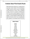 Southern States Word Search Puzzle