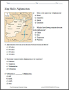 Afghanistan Map Worksheet