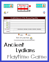 Ancient Lydians Playtime Quiz Game for 2 Teams or 2 Players