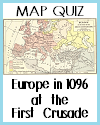 DBQ Map Quiz of Europe at the Time of the First Crusade in 1096