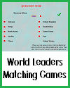 World Leaders Matching Games
