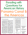 Canal and the Americas Reading with Questions