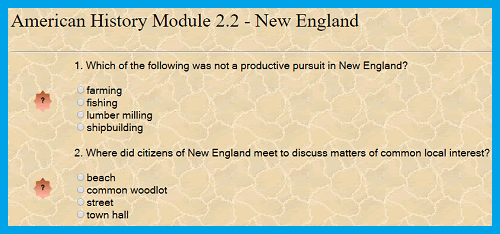 American History Interactive Module 2.2 - New England Colonies