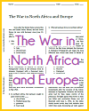 War in North Africa and Europe Reading with Questions