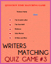 Writers Matching Game #3