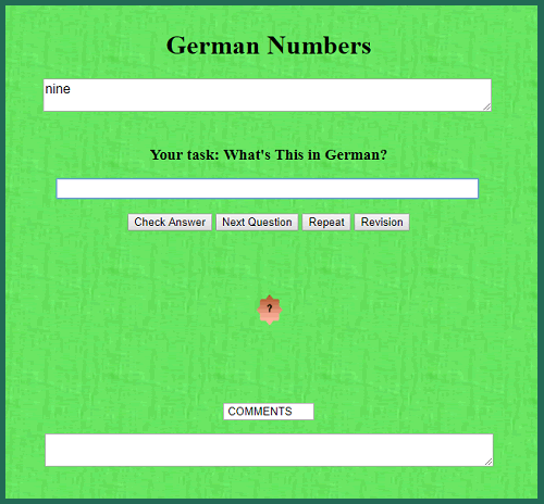 German Numbers In-other-words Quiz Game