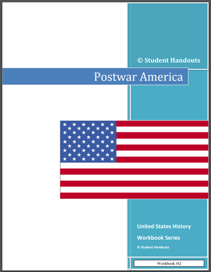 Postwar America - United States History workbook for high school is free to print (PDF file).