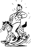 man on a rocking horse