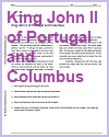 King John II of Portugal and Columbus