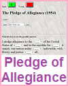 Pledge of Allegiance Gap Text Quiz Game