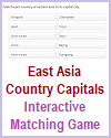 East Asia Country Capitals Matching Game