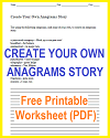 Create an Anagrams Story Worksheet