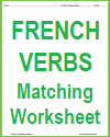 French Verbs Matching Worksheet